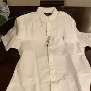 Ralph Lauren Slim Fit classic short sleeve shirt in white